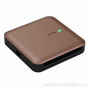 USB 2.0 Card Reader with Aluminum Metal Cover, Unique Apple Style Design